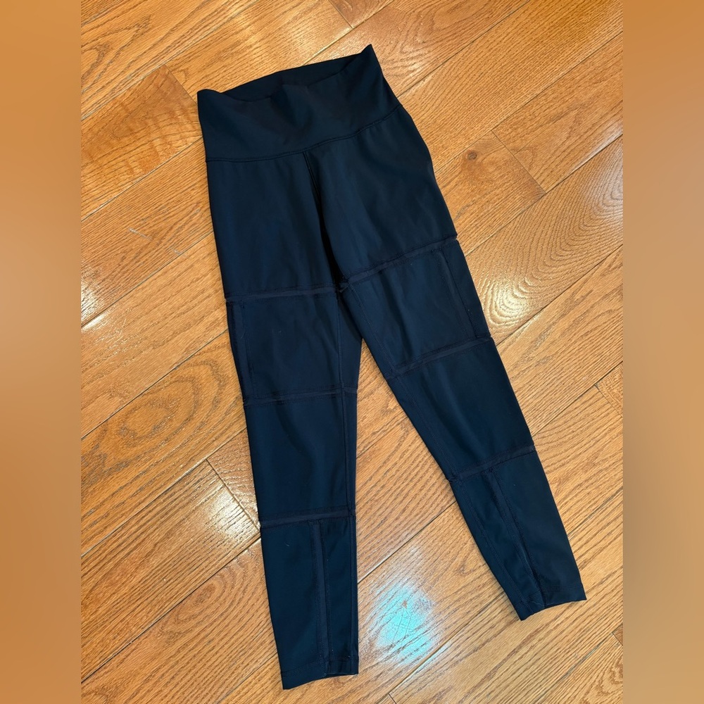 Adidas Women’s Black Performance Leggings Mesh Panel Athletic Pants Size Small